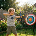 Kids archery bow and arrow toy set with suction cup arrows for safe indoor and outdoor play