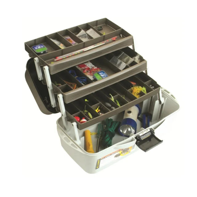 Folding 3-Layer Fishing Tackle Box - Portable Storage
