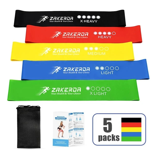 ZAKERDA Professional Resistance Bands Set - 100% Natural Latex