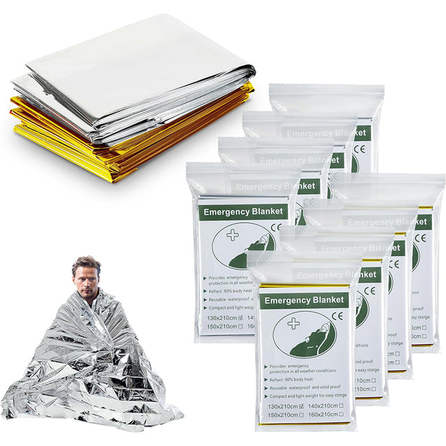 Light Weight Mylar Thermal Blankets - Aluminized Survival Space Blanket