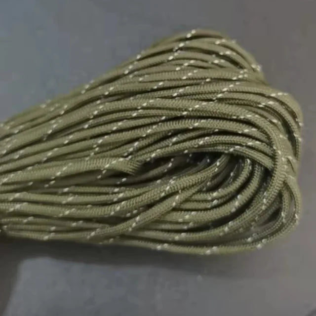 Reflective Paracord Survival Rope - 550 LB Tactical Glow-in-the-Dark Cord