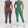 2025 High-Quality Fashionable Sports Top & Leggings Yoga Set