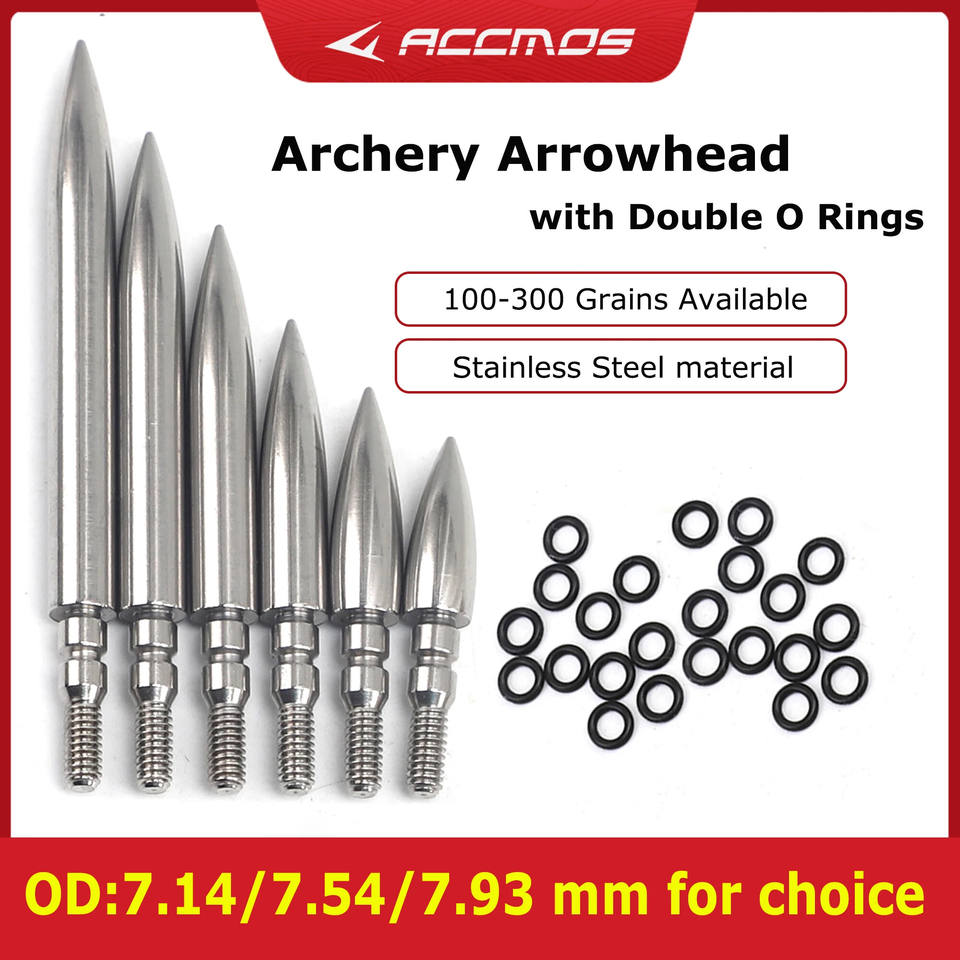 Multiple weight options of archery field points including 125gr 150gr and 250gr for arrow tuning