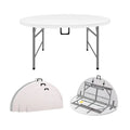 Stylish Round Plastic Foldable Table - 4ft/120cm Outdoor Picnic Table