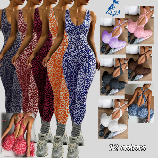 Seamless Halter Cowl Neck Jumpsuit - Activewear Romper