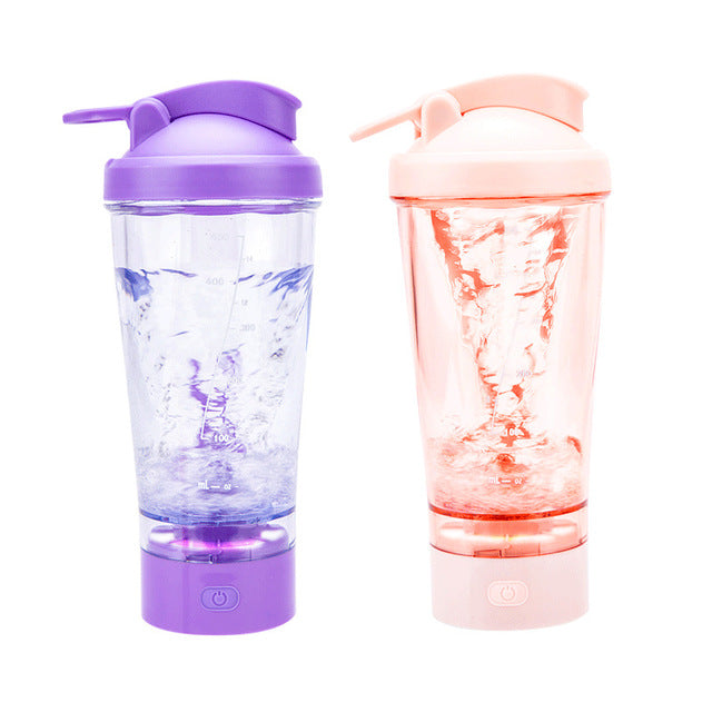 USB Rechargeable Shaker Bottle - 450ml Electric Protein Mixer