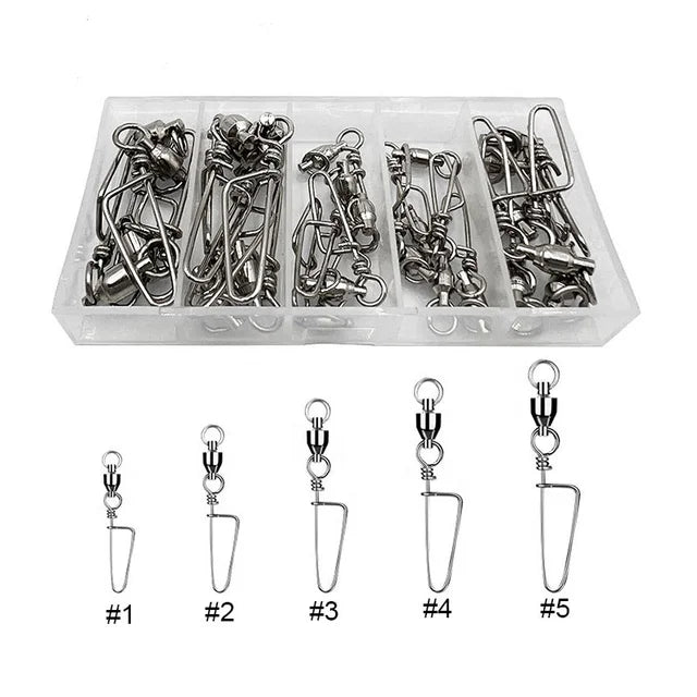 Heavy Duty Ball Bearing Swivels with Coastlock Snap - 100pcs