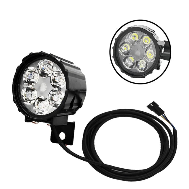 E-Bike Front Warning Headlight - High Brightness LED with Horn