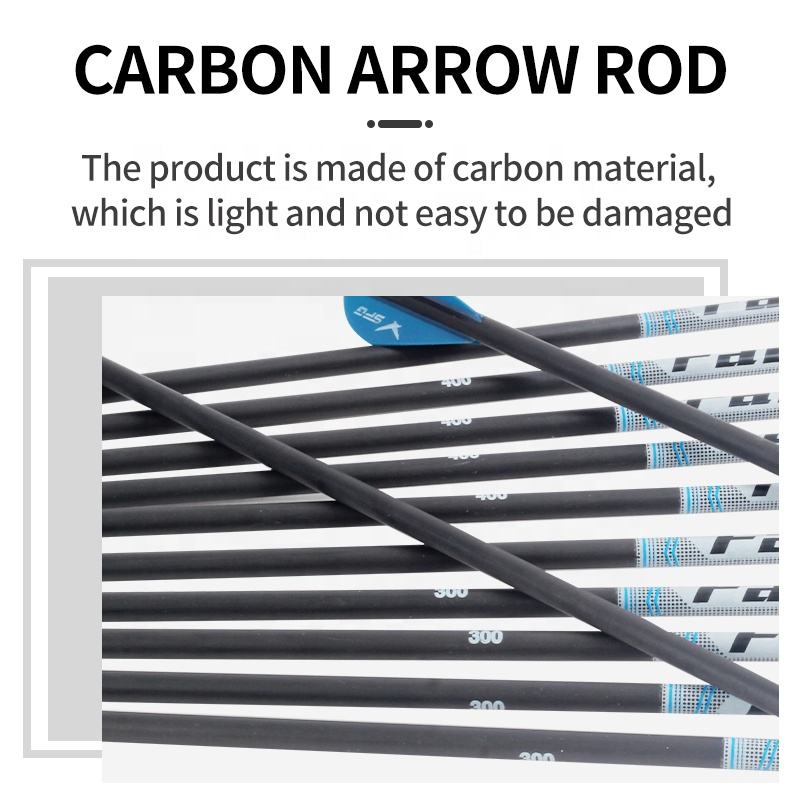High quality carbon archery arrows 12 pack with adjustable nocks and removable 100 grain tips