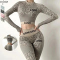 Seamless Snake Print Yoga Suit - High Waist Performance Set