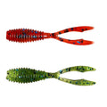 Mini Fishing Soft Lure Double Color - T-Tail Worm